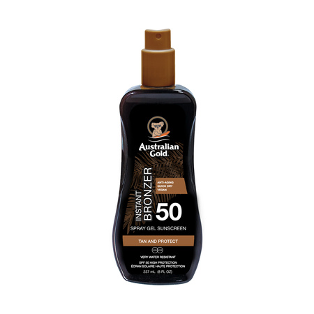 AUSTRALIAN GOLD SPF 50 Spray Gel with Bronzer żel w sprayu do opalania z bronzerem 237ml